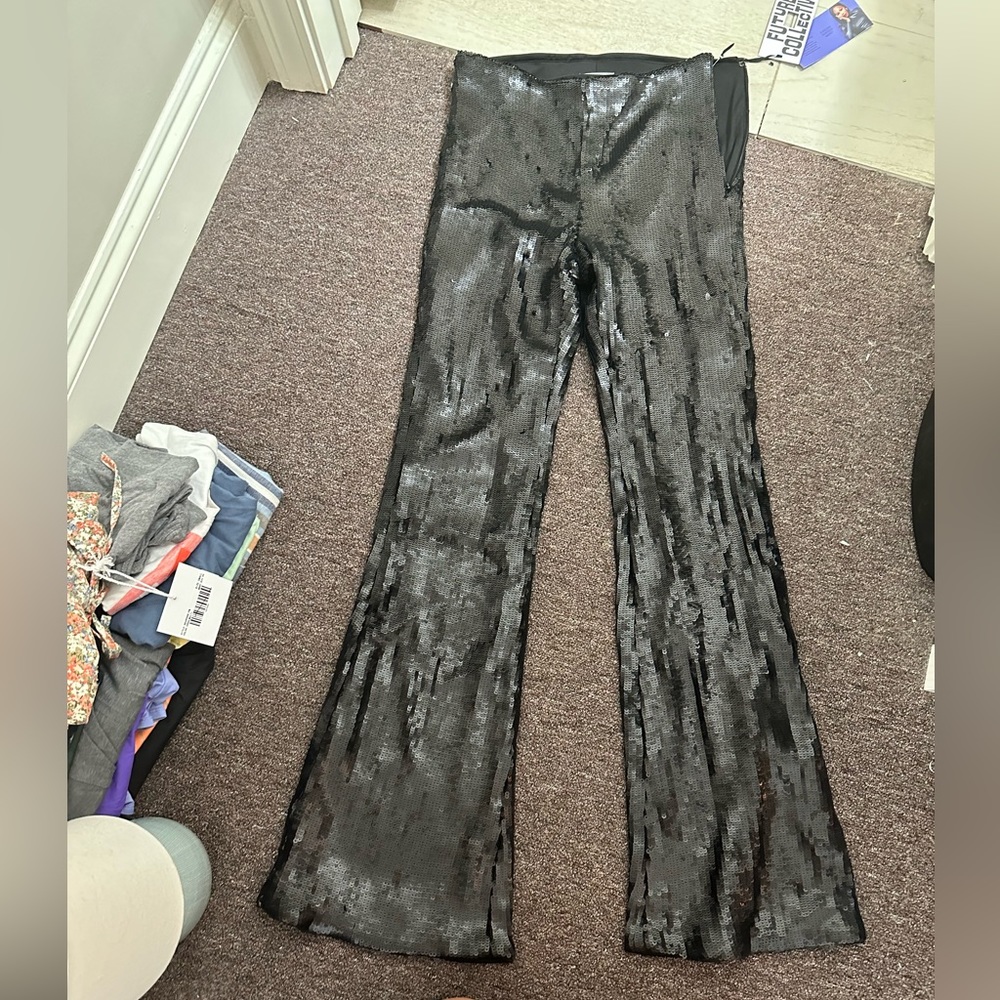 Flare sparkly pants